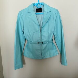 vintage leather blazer